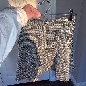 Topshop Skirt - Front Zip White & Black Mini Skirt